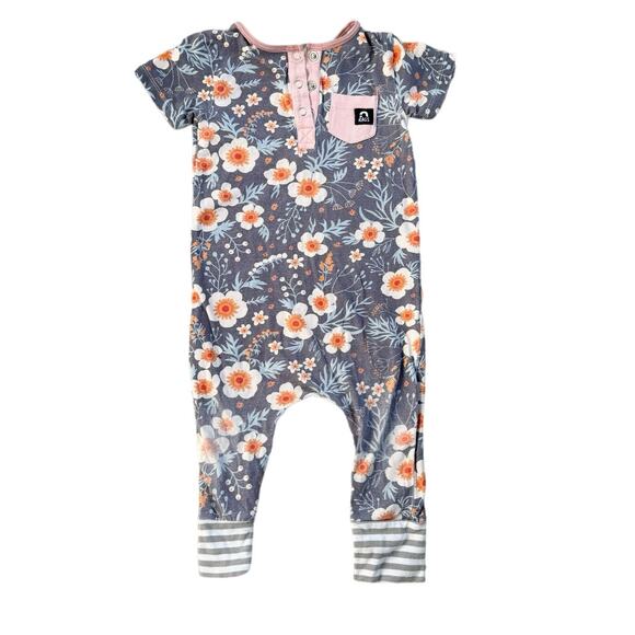 Rags Infant Girl Floral Romper 12-18mos - Picture 1 of 6
